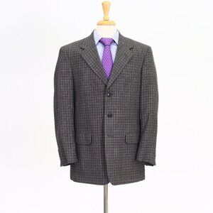 Corbin 42R Gray Check 3-Button Sport Coat Blazer Jacket B938